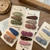 The new Korean-style cute fabric checkered hair clips, water drop bb clips, girlish edge clips, broken hair clips and bangs clips are all stylish and versatile details Picture